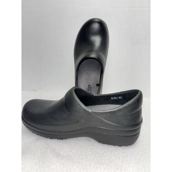 Crocs Dual Comfort Clogs Size W6 Black Closed Box Toe Worn Once?? Insoles - Picture 3 of 9